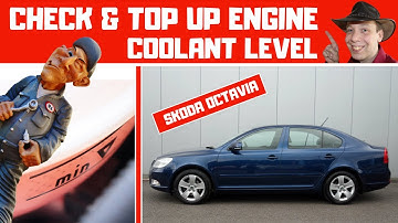 How To Check & Top Up Engine Coolant Level (Skoda Octavia Mk2)
