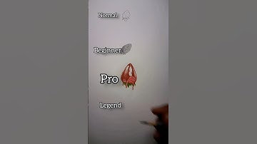 strawberry 🍓🫶🏾 3D Pencil Drawing Sketch normal vs legend Lalitartwork #strawberry #drawing #pencil