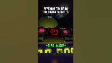 holding back laughter with the huntsman