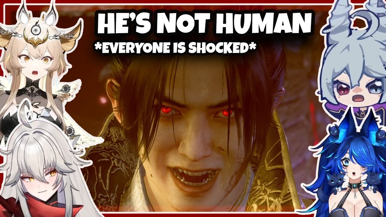 Виртуальные ютуберы играют в Nioh3: реакция на сцену с боссом Токугавой Кунимацу (подборка)