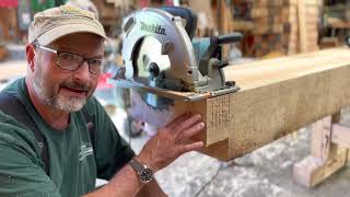 Timber Framing:  tenon kerfing tip and trick