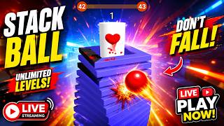 🔴 Stack Ball Endless Gameplay | Unlimited Levels LIVE