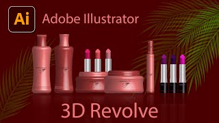 3D Revolve Make Cosmetics Product Design Adobe Illustrator
