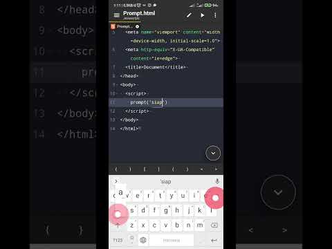 Cara membuat Prompt dengan HTML & JAVASCRIPT di Hp #shorts  #feedshorts