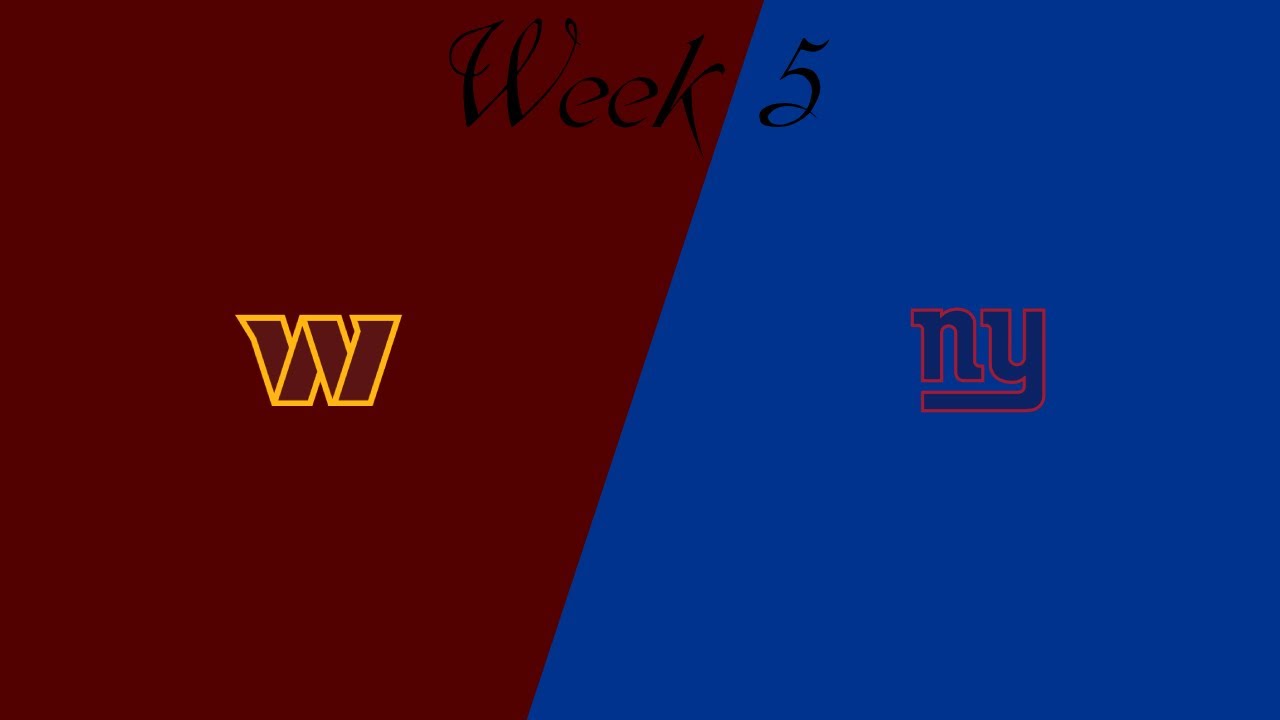 5-я неделя | Вашингтон Коммандерс против Нью-Йорк Джайентс | AGFF2L
