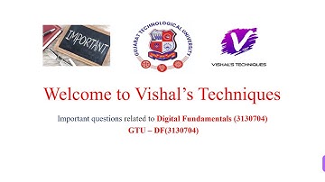 Digital Fundamentals 3130704 | GTU Important Question of DF | CSE SEMESTER 3 | Question Bank of DF