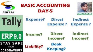 Basic Accounting Day 5 by Deepak Gupta