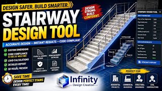 Stairway Design Tool 🔥 | Design Stairs in Seconds | Step, Riser, Tread & Landing Calculator #video screenshot 2