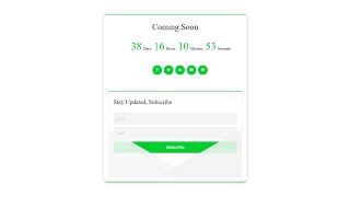Coming Soon Page Design In Html And Css | Countdown timer on a website for an event using jquery