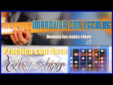🎸 Aprende a IMPROVISAR con ESCALAS y NOTAS CLAVE – ¡Practica con una BASE de EXTREMODURO! 🔥🎶
