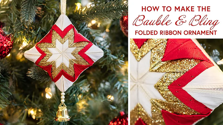 How to Make the Bauble & Bling Folded Ribbon Ornament | a Shabby Fabrics Tutorial