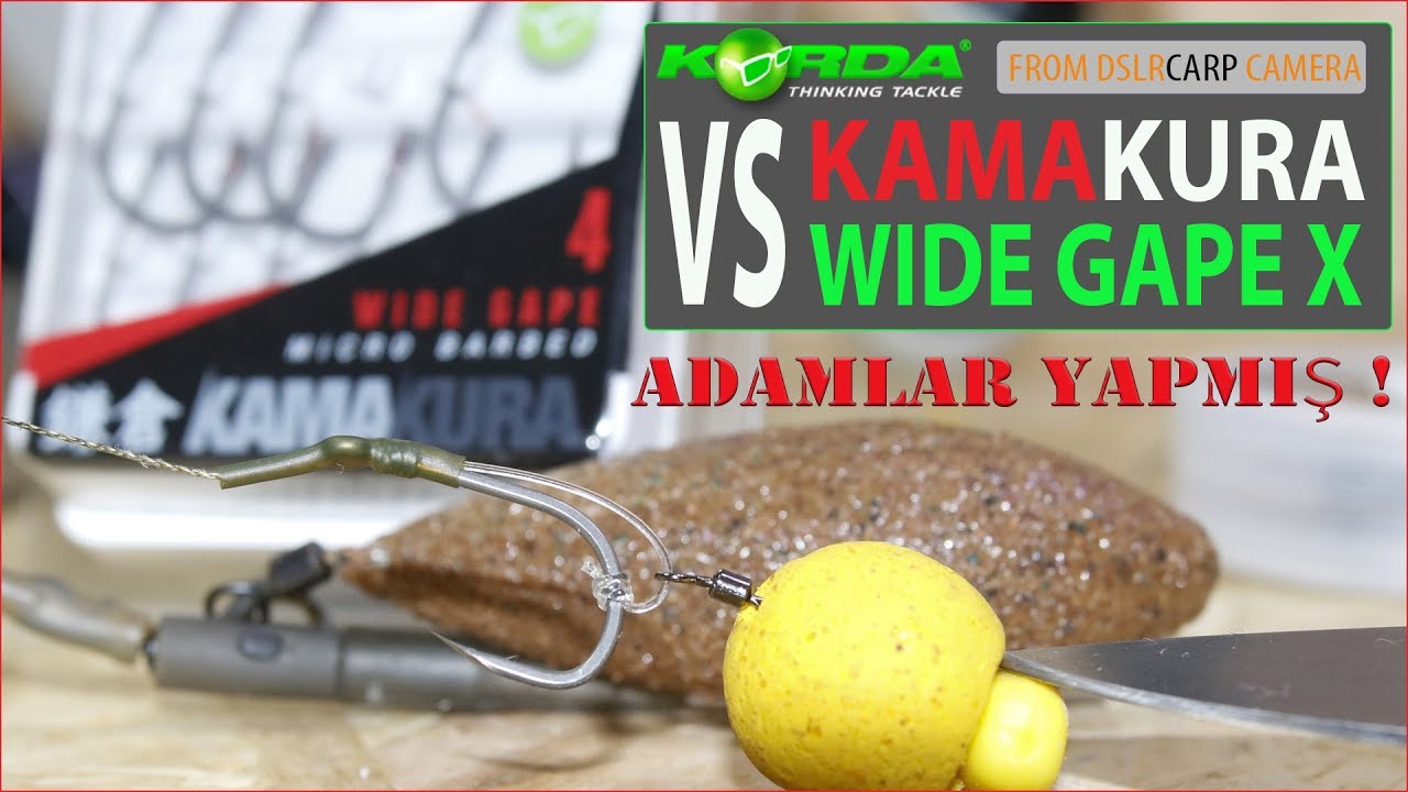 CARP FISHING HOOKS - KORDA WIDEGAPE X vs KAMAKURA *** 