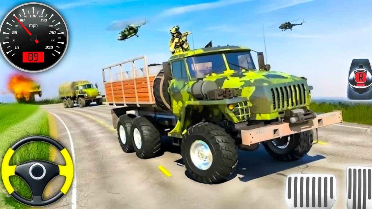 Army Truck Driving Cargo Games – US Offroad Army Truck Driving 3D 2025 | Android Gameplay
