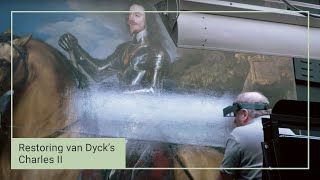 Art restoration of one of our largest paintings: Retouching Van Dyck's 'Charles I' | 3