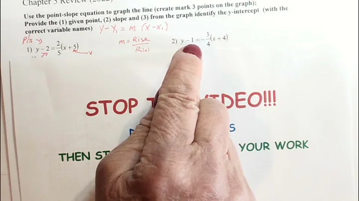 Algebra 1 Chapter 5 Review (3 of 3)