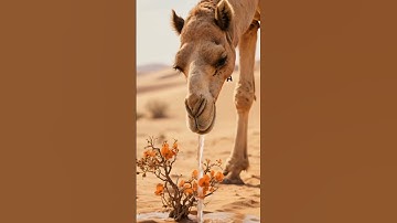 Camel saved the orange tree from defying up by watering it #ai #save #animals #camel #trending