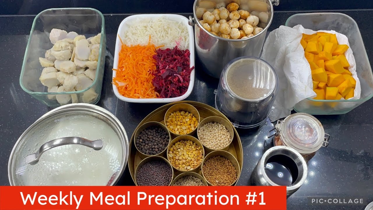 Weekly meal plan #1 - vegetable prep , coffee decoction, school snack , Sepankilangu