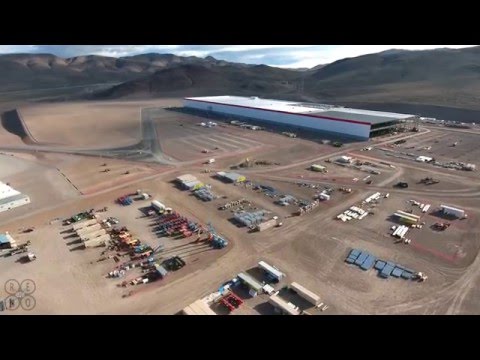 Tesla Gigafactory Easter 2016 Drone Video Update in 4k