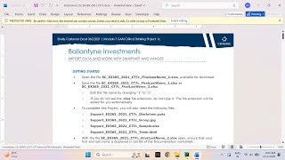Shelly Cashman Excel 365/2021 | Module 7: SAM Critical Thinking Project 1c Ballantyne Investments