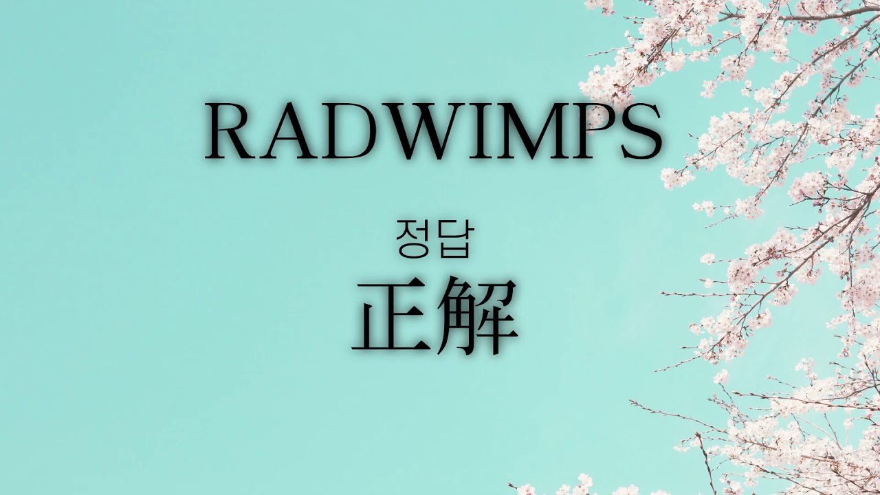 RADWIMPS - 正解(정답)(18FES ver.) | 한글가사