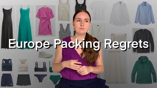 Europe Packing Regrets - 3 weeks backpacking in Europe