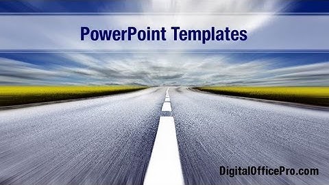 Highway PowerPoint Template Backgrounds - DigitalOfficePro #01769W