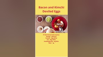 Bacon and Kimchi Deviled Eggs