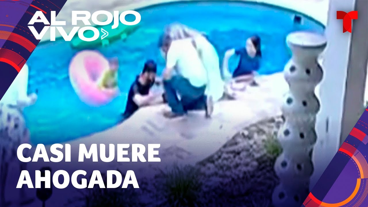 Padre rescata a su hija de morir ahogada en una piscina - YouTube