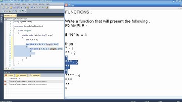Tutorial 10: C# (C Sharp) HomeWork:  loop within a loop within a loop! (for loop)