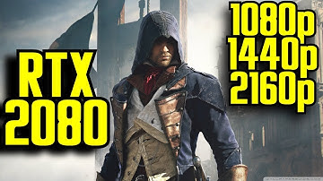 Assassins Creed Unity RTX 2080 OC | 1080p - 1440p & 2160p | FRAME-RATE TEST