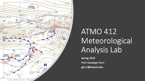 ATMO 412 - The isentropic analysis