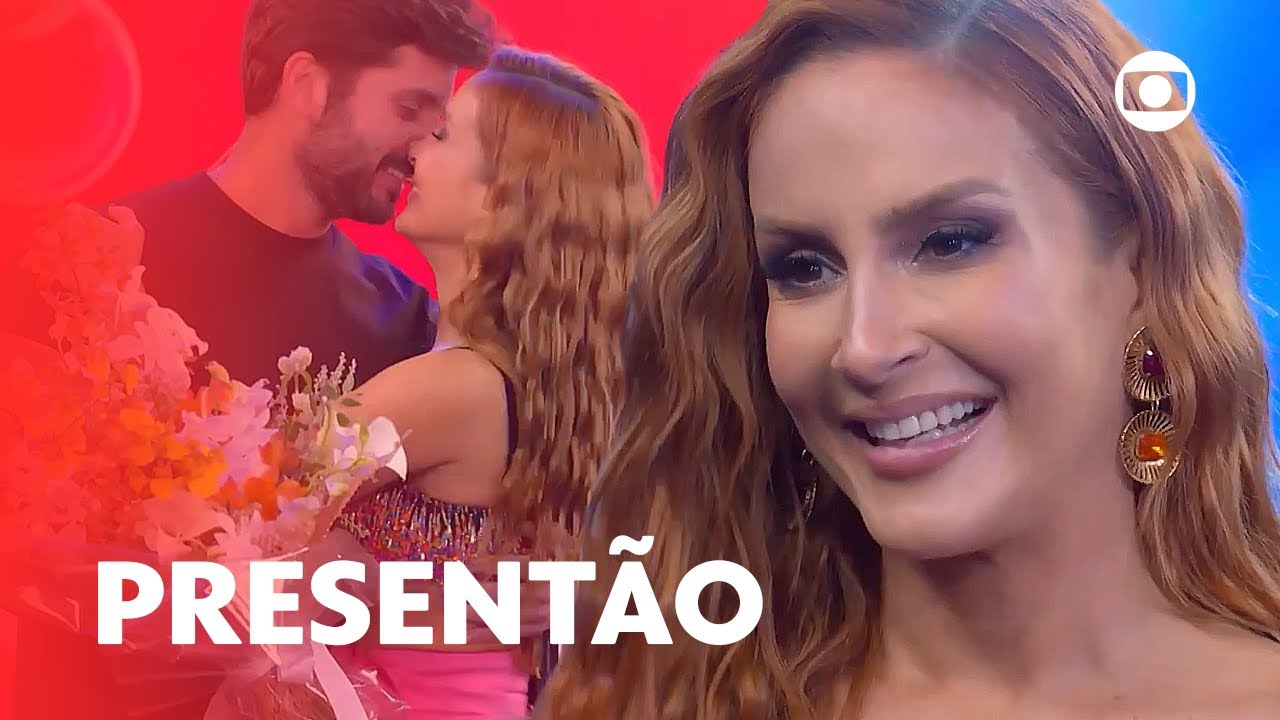 Claudia Leitte ganha surpresa do marido e comemora aniversário no ‘Domingão’ | TV Globo