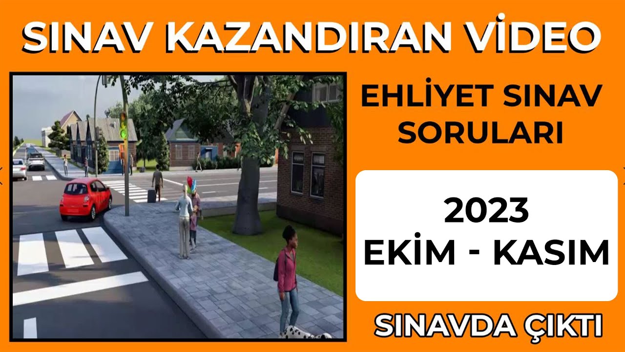 ekim kasım ehliyet soruları ehliyet sınavı soruları 2023 Çıkmış