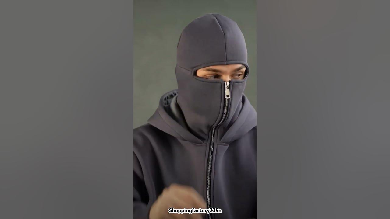 Viral And Trendy Balaclava Zip Up Zipper Hoodie |#shorts#jacket  #youtubeshorts#viralvideo