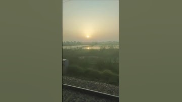 Sunrise in train #sunrise #reels #youtubeshorts #shortvideo #shortfeed #travel #morning