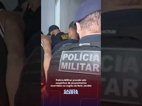 Suspeitos de envolvimento em crimes são presos pela polícia militar no Belo Jardim II thumbnail
