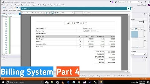 Billing System Part 4