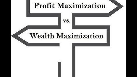 Profit Maximization Vs  Wealth Maximization