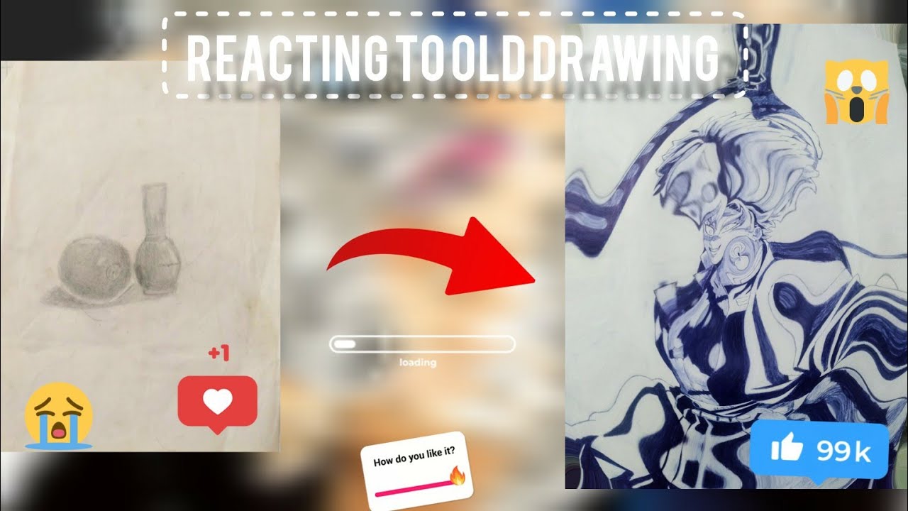 Reacting To My Old Drawing!🤯 - YouTube