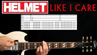 Helmet Like I Care Guitar Tab Lesson / Chords &amp; Solo