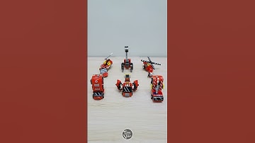 FIRE RESCUE - SEMBO 6 in 1 Combiner Robot - LEGO TF Combiner