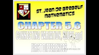 5.6 - Connecting Variation, Slope and First Differences Profile