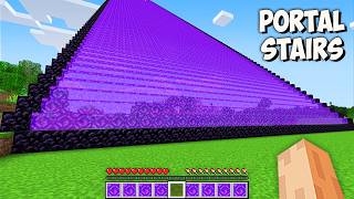 I found THE BIGGEST PORTAL STAIRS in Minecraft! This is THE LONGEST STAIRS PORTAL!