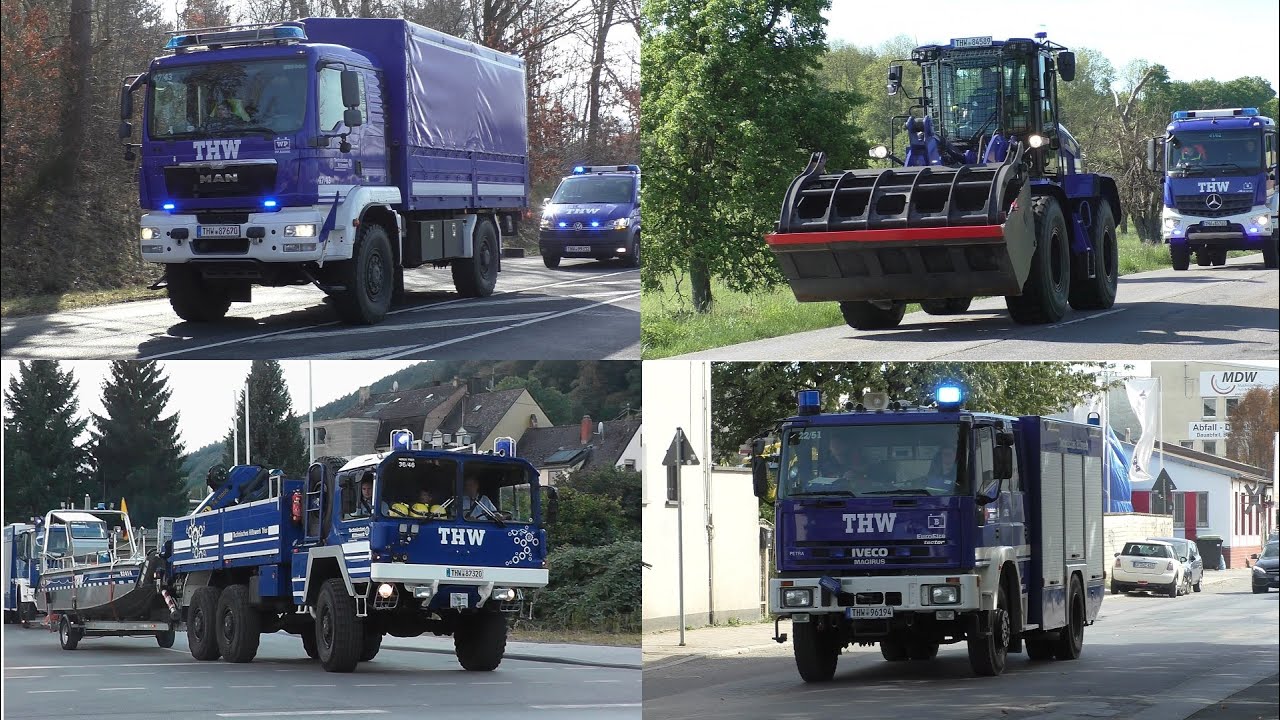 [Vom GKW bis zum Radlader] Einsatzfahrten des THW in Hessen, Rheinland-Pfalz und Saarland