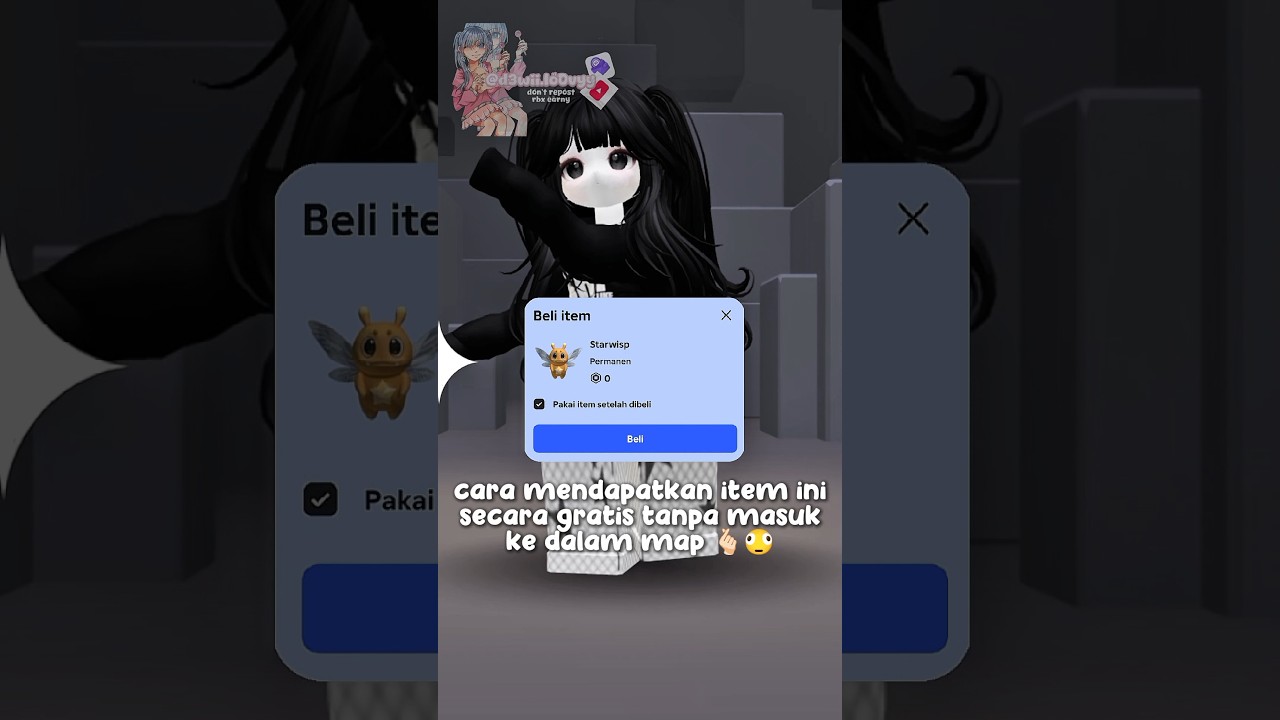 ╰┈➤cara mendapatkan item gratis🫪 // #roblox #harusberanda #robloxedit #rbxearny #fyp #shorts #subrek