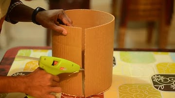 DIY round box made with Cardboard |Cardboard Craft|
