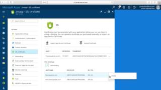 Create an SSL Binding to your Azure App Service