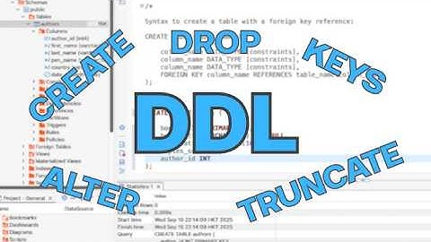 Essential SQL: Data Definition Language Tutorial - Create, Modify and Delete Tables