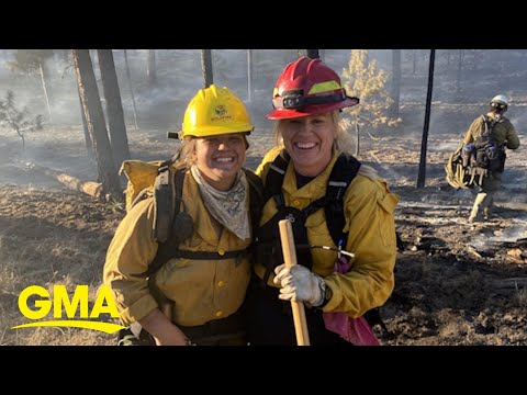 Firefighter mom and daughter team up to battle wildfire