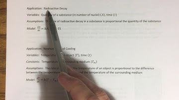 1.3 - Differential Equations as Mathematical Models (Part 1)